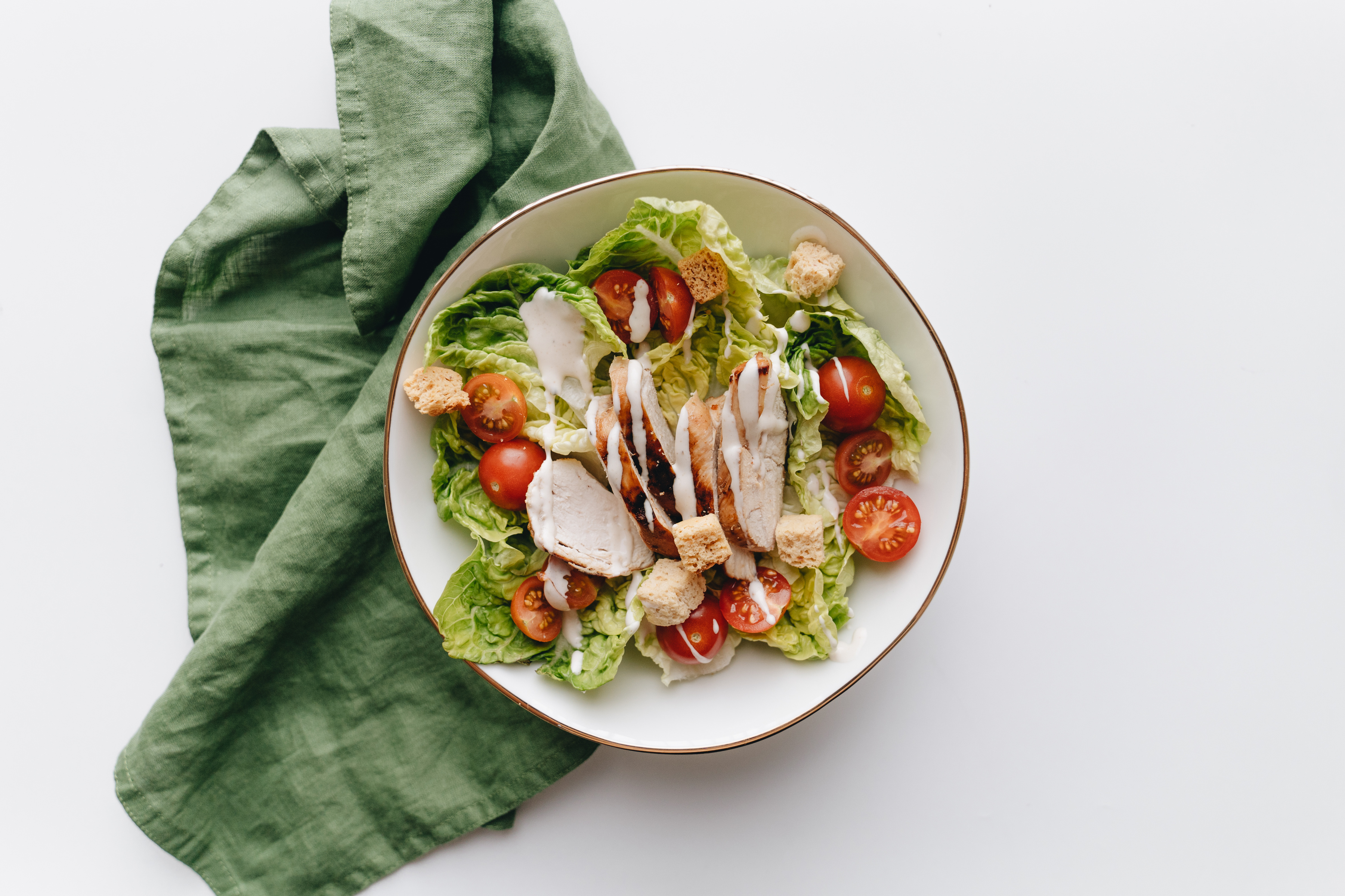Vegetable Salad on White Ceramic Bowl
